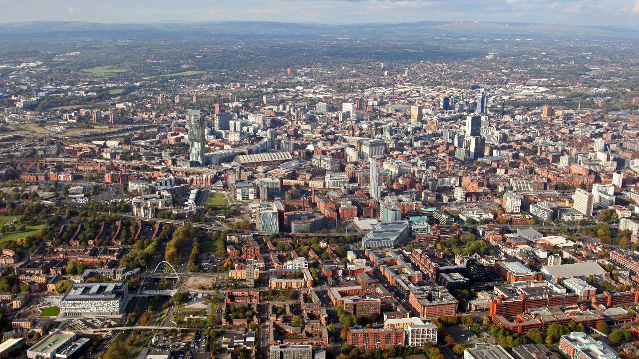 Manchester Skyline - Aerial View
