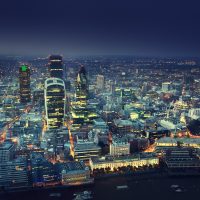 City of London at sunset